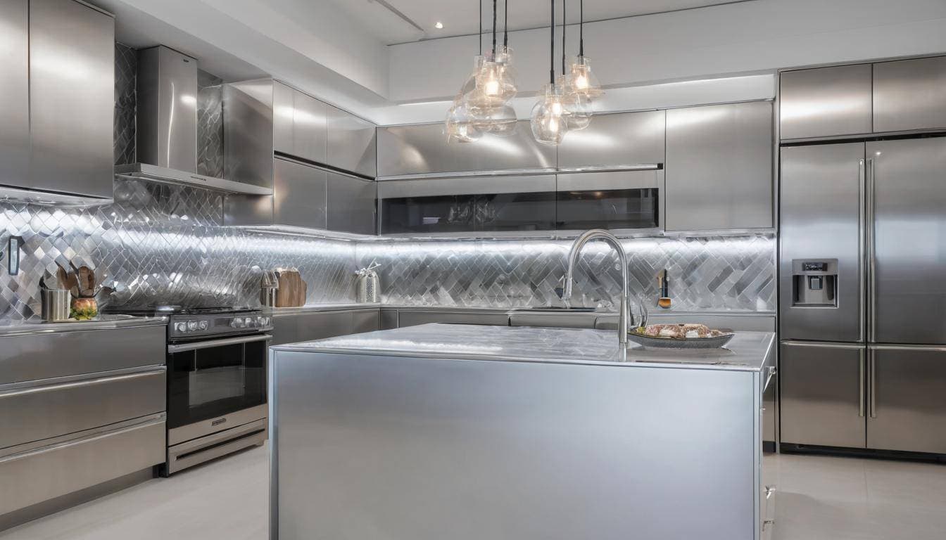 beautiful silver kitchens