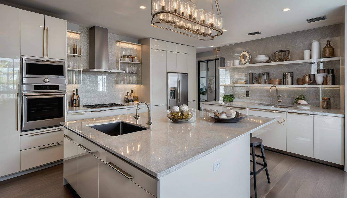 beautiful silver kitchens