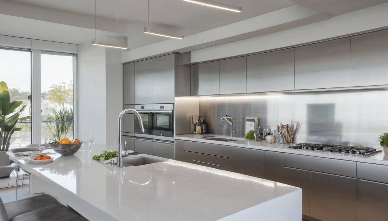 beautiful silver kitchens