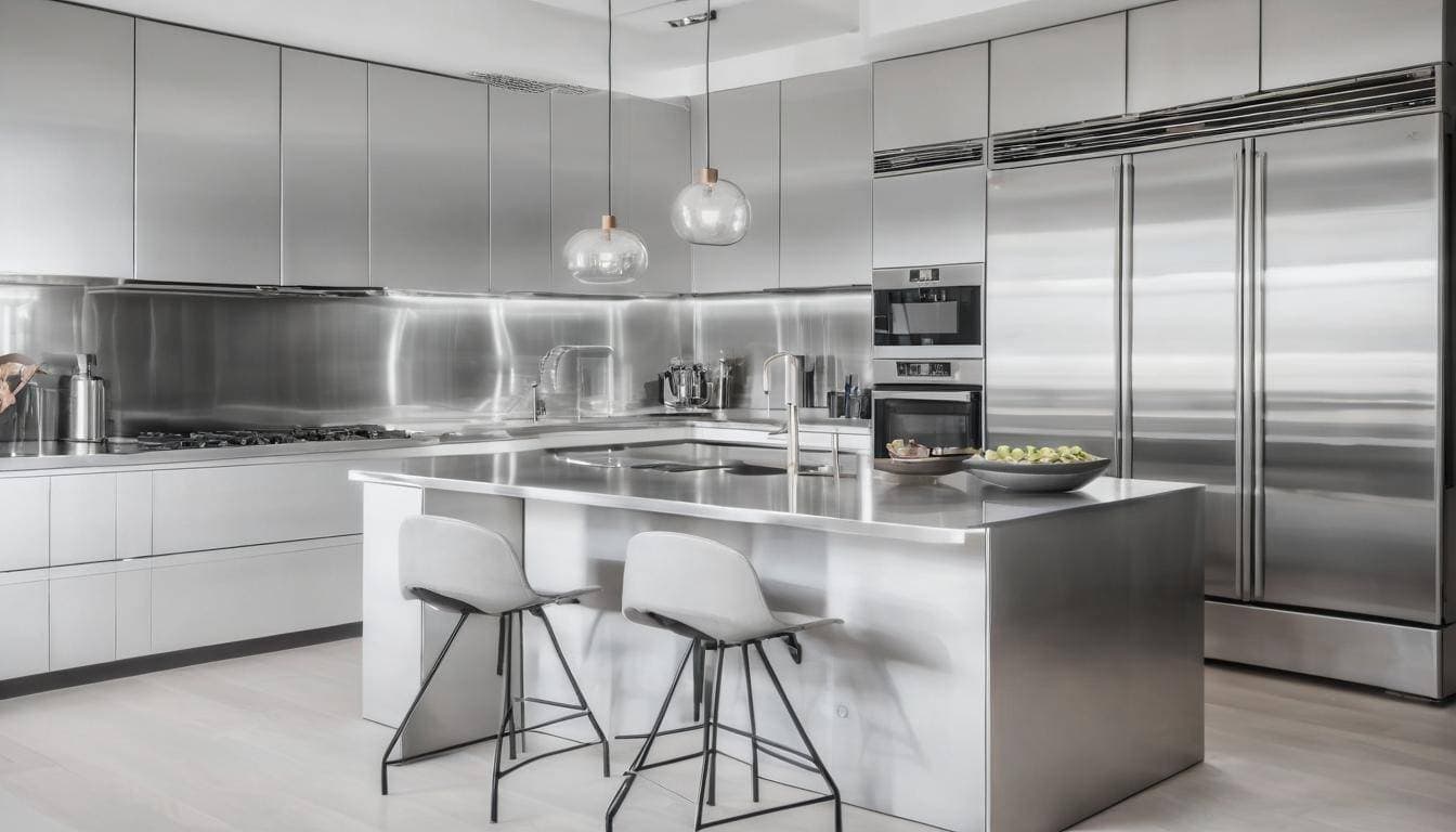 beautiful silver kitchens