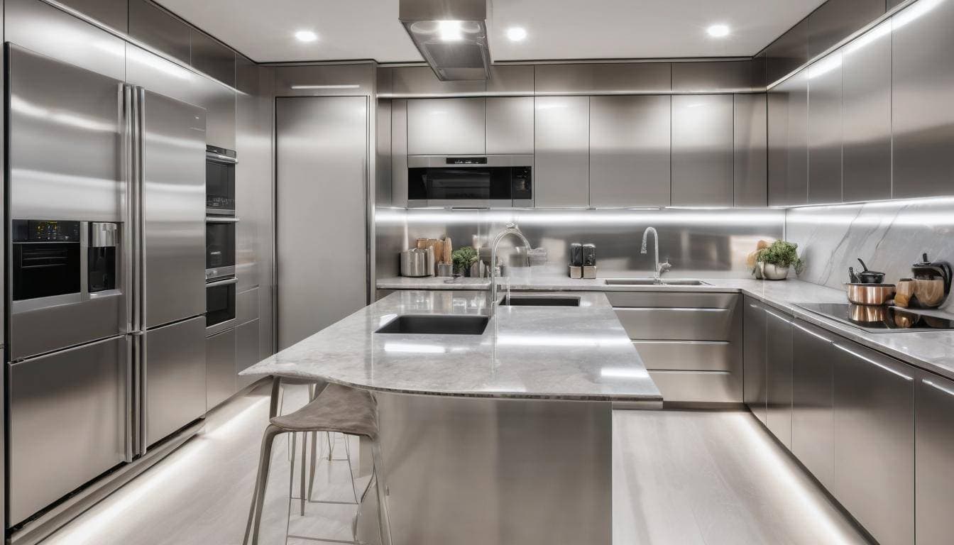 beautiful silver kitchens