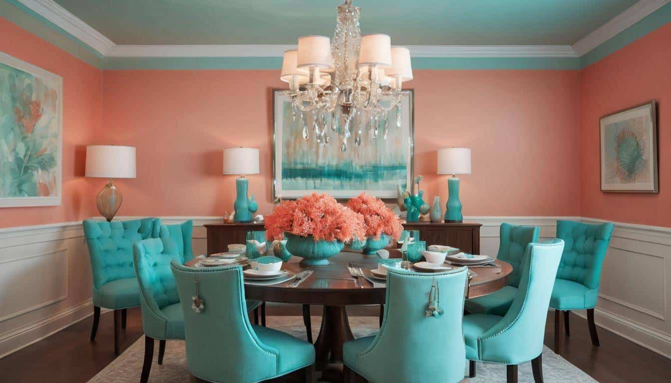 beautiful turquoise dining rooms