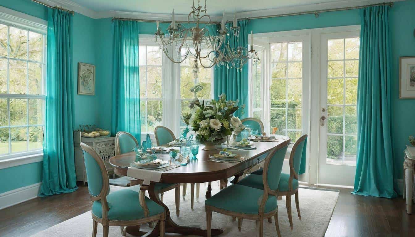 beautiful turquoise dining rooms