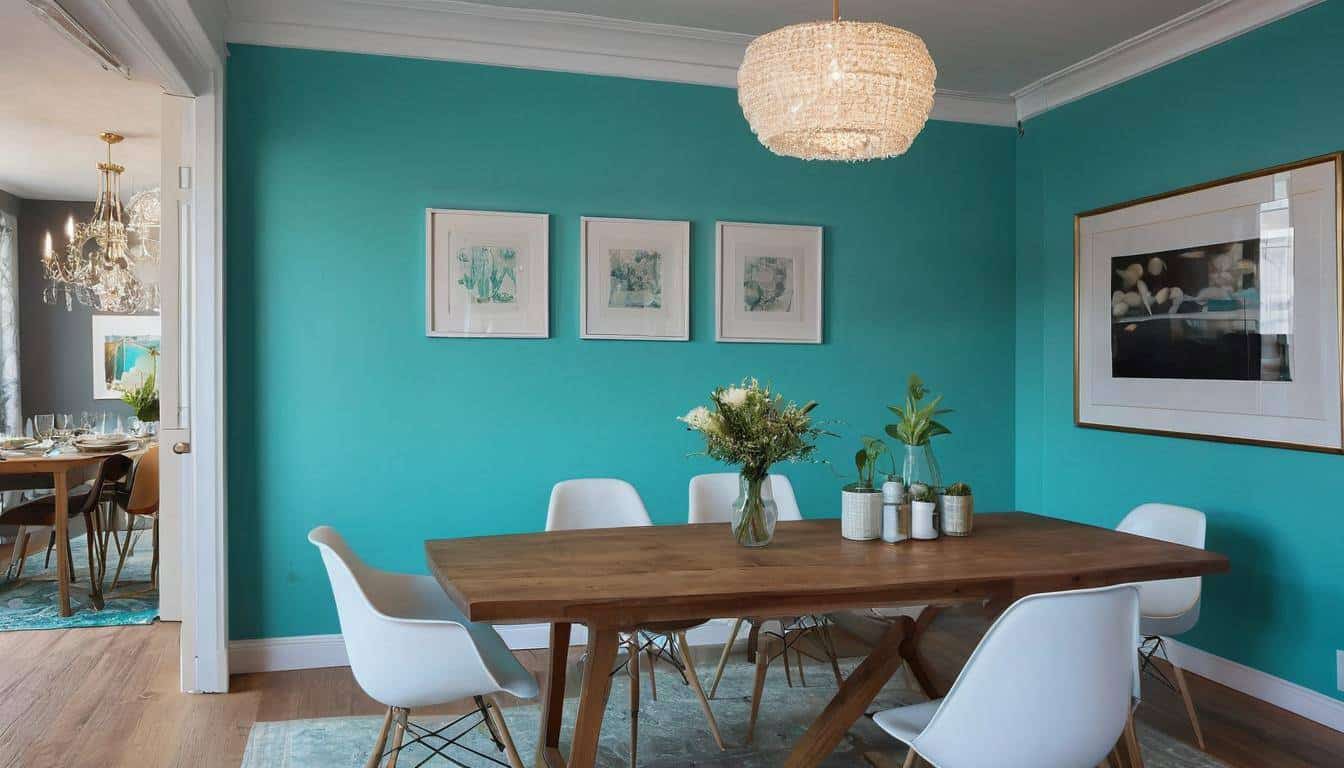 beautiful turquoise dining rooms