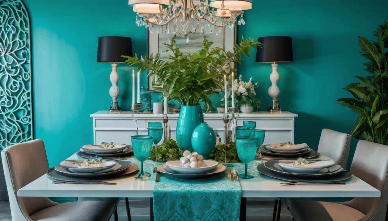 beautiful turquoise dining rooms