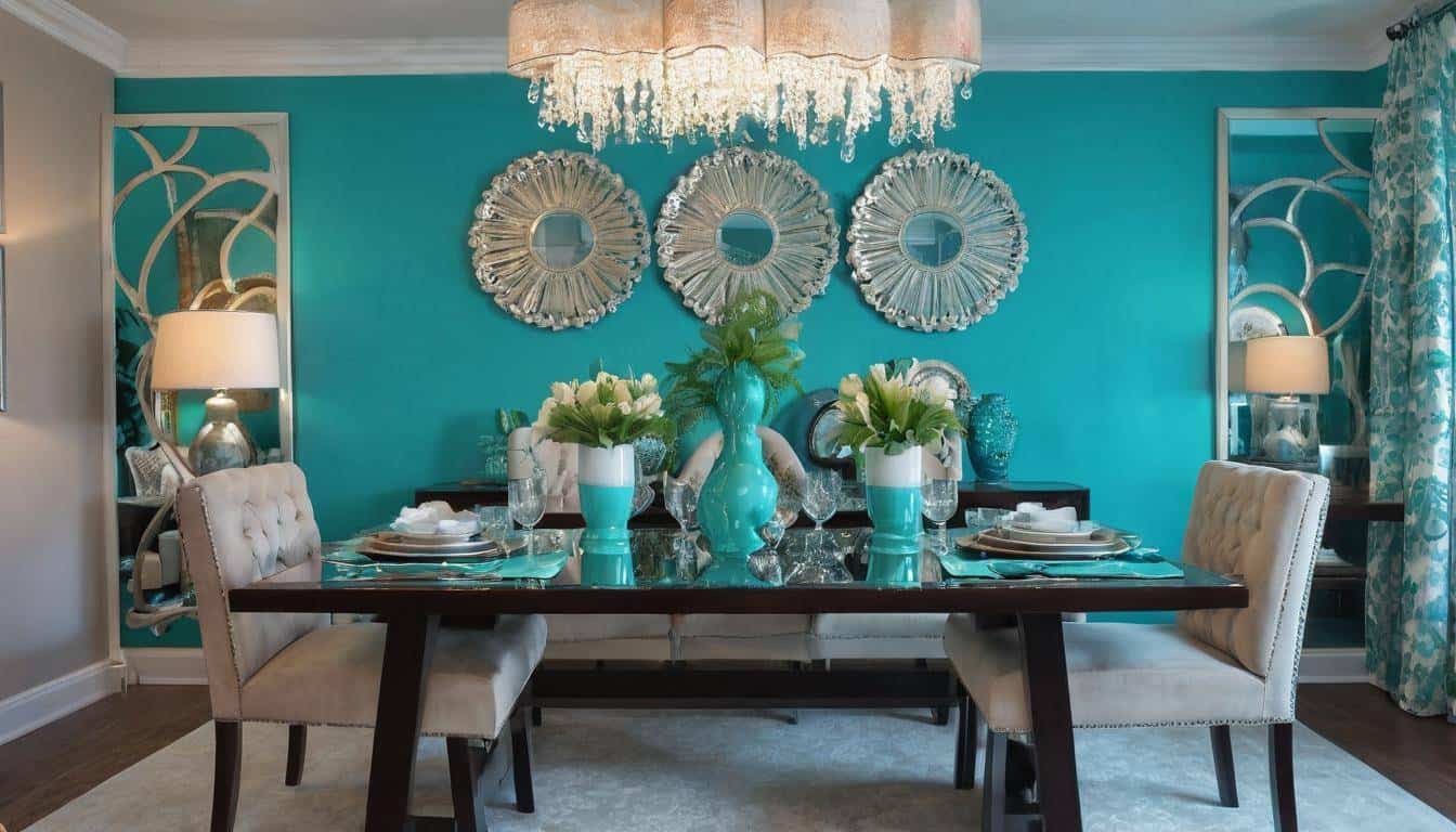 beautiful turquoise dining rooms