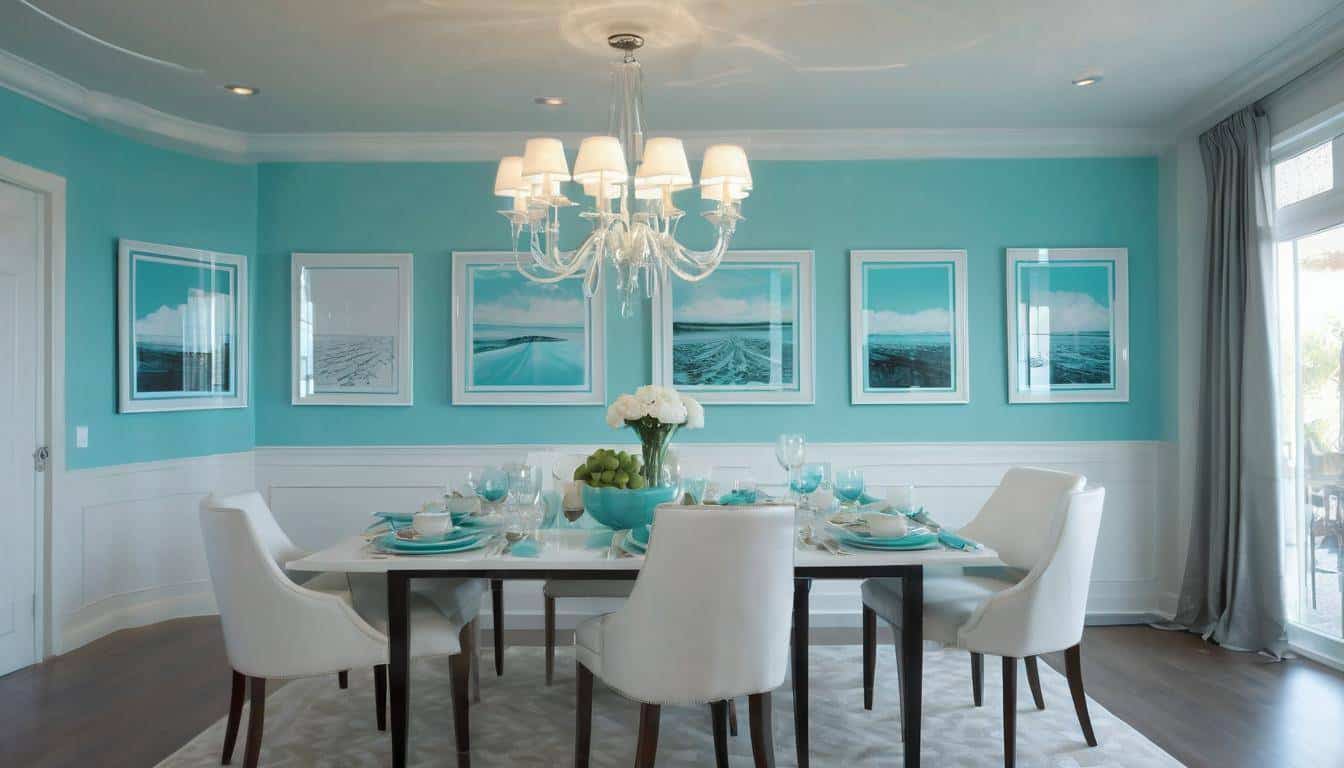 beautiful turquoise dining rooms