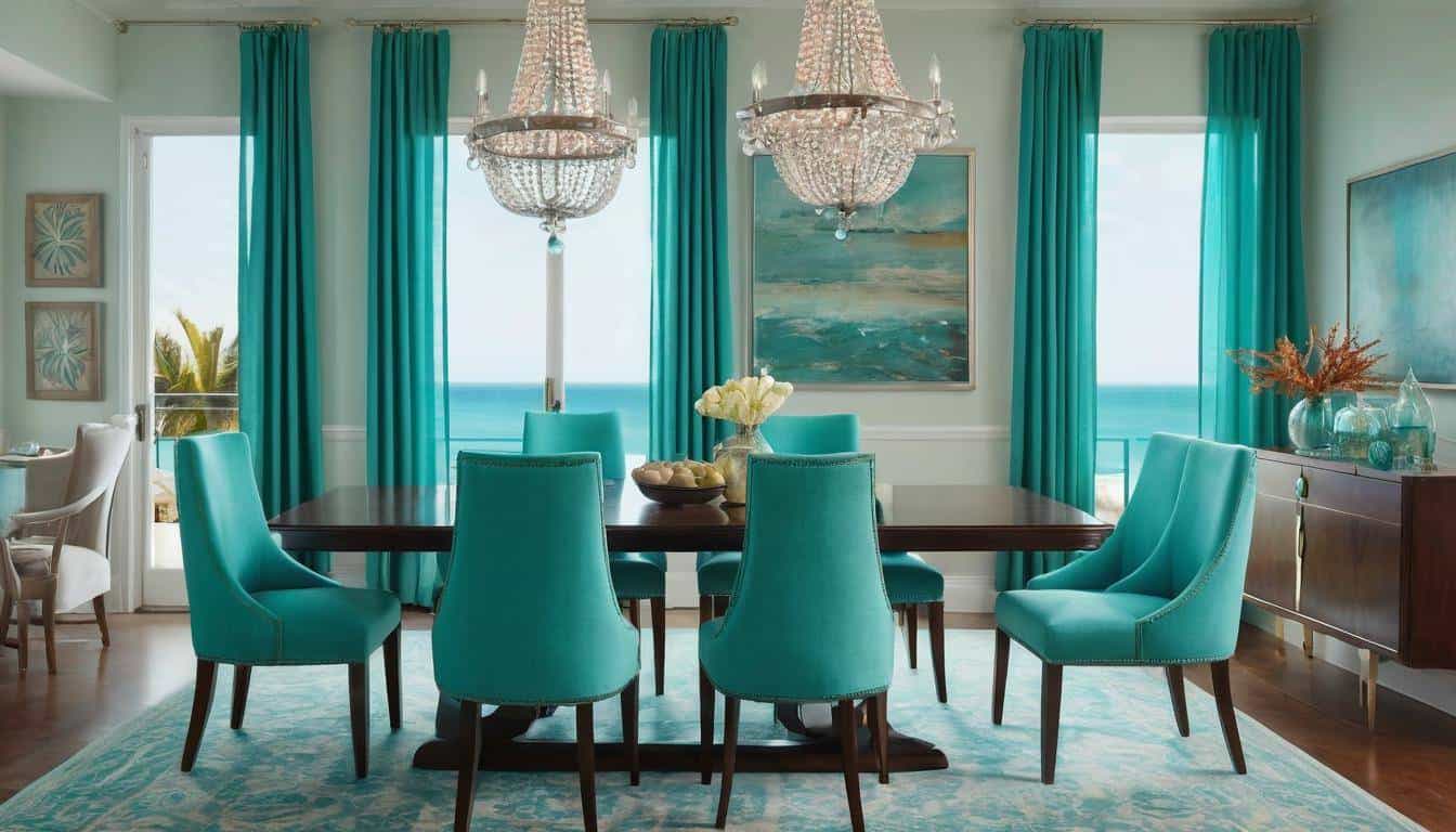 beautiful turquoise dining rooms