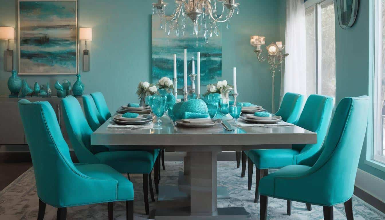 beautiful turquoise dining rooms