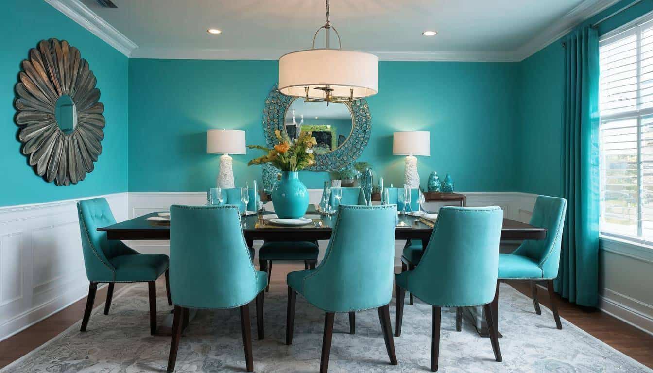 beautiful turquoise dining rooms