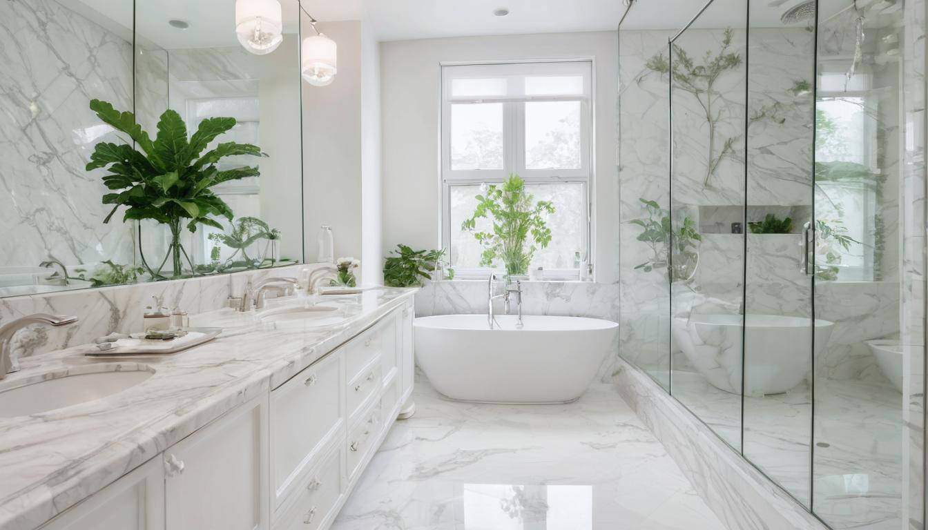 beautiful white bathrooms