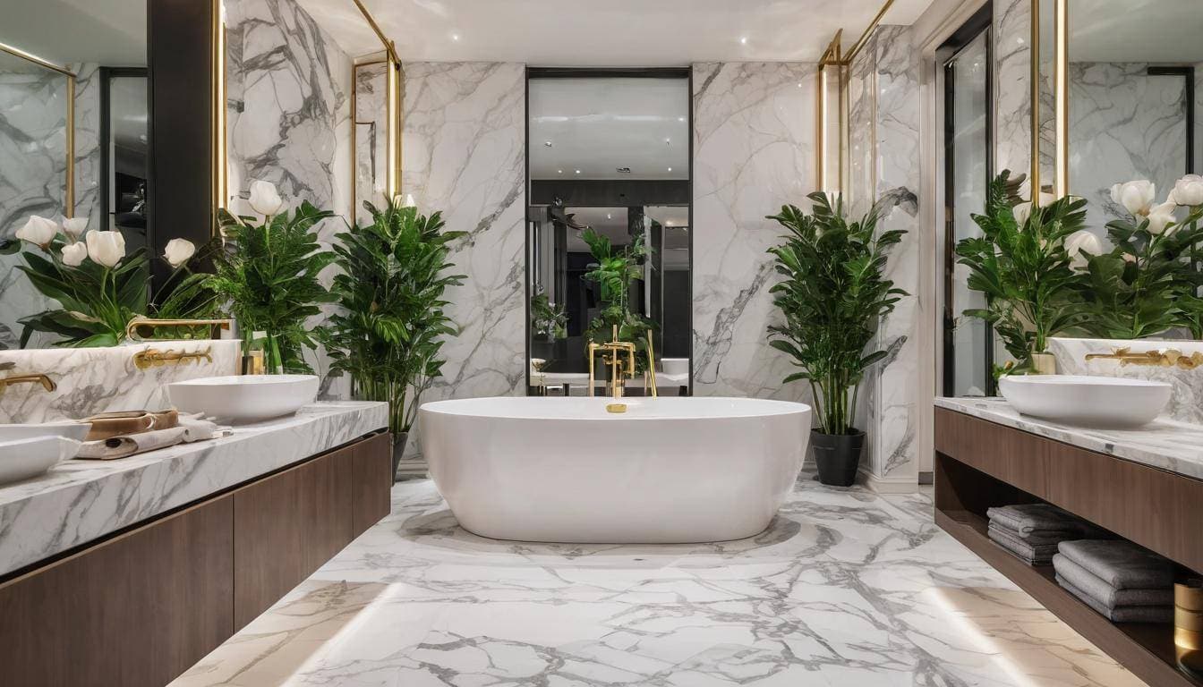 beautiful white bathrooms