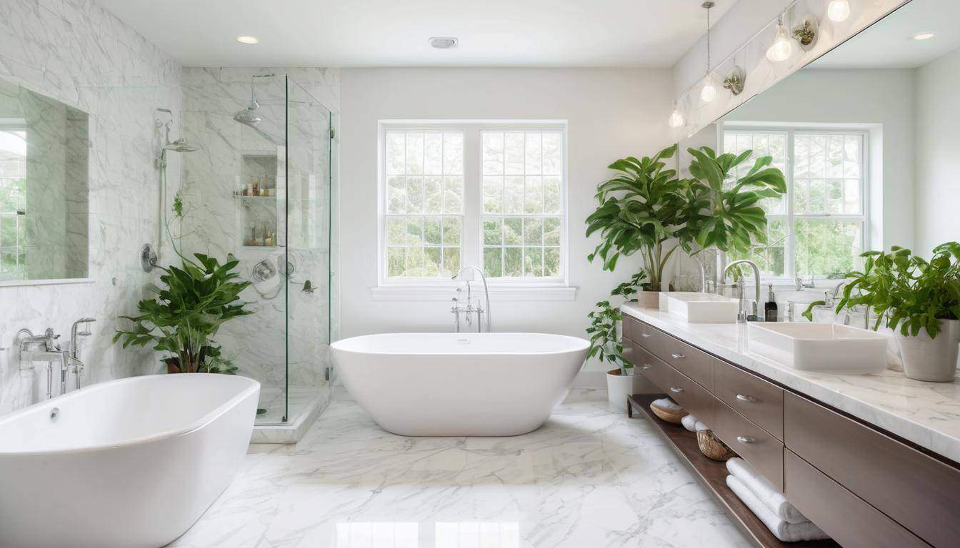 beautiful white bathrooms