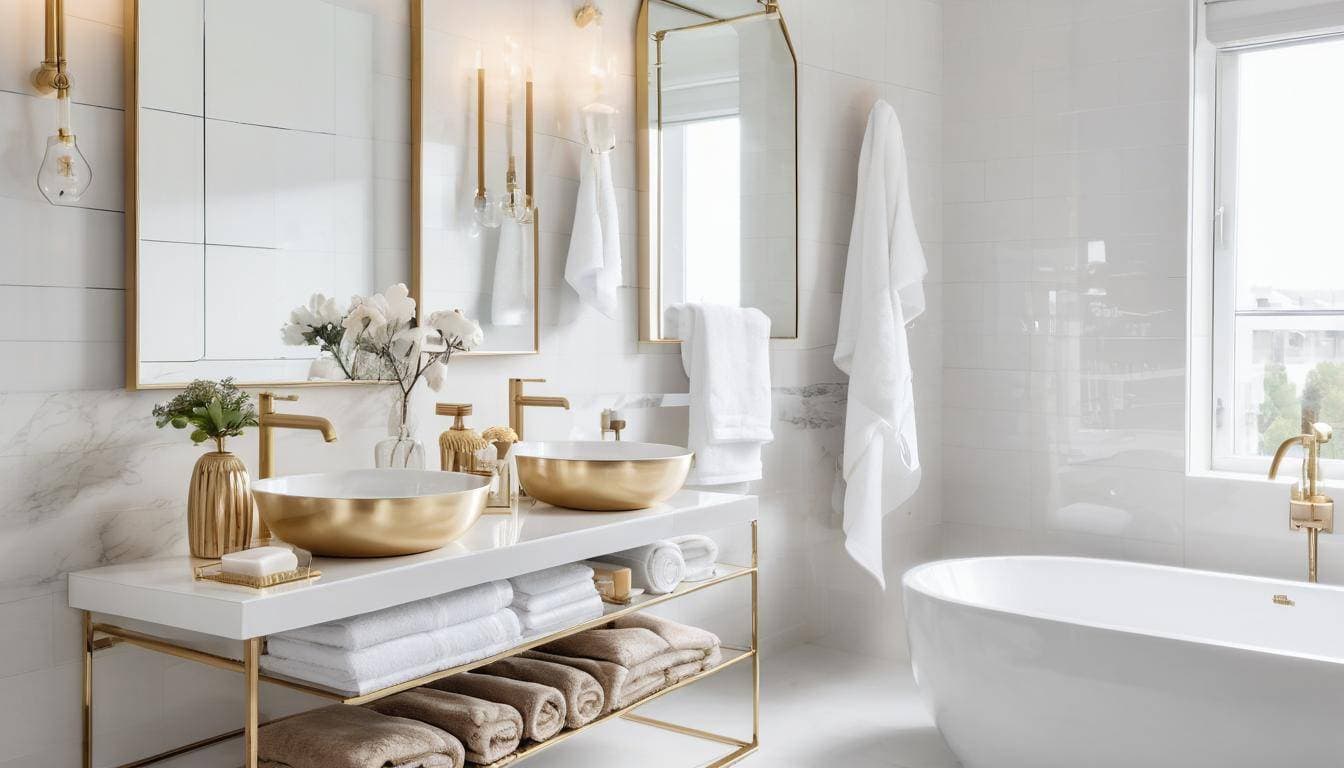 beautiful white bathrooms