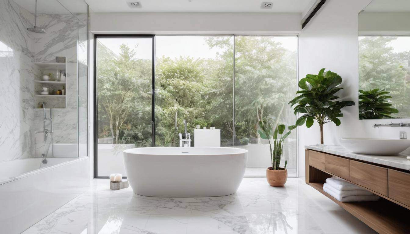 beautiful white bathrooms