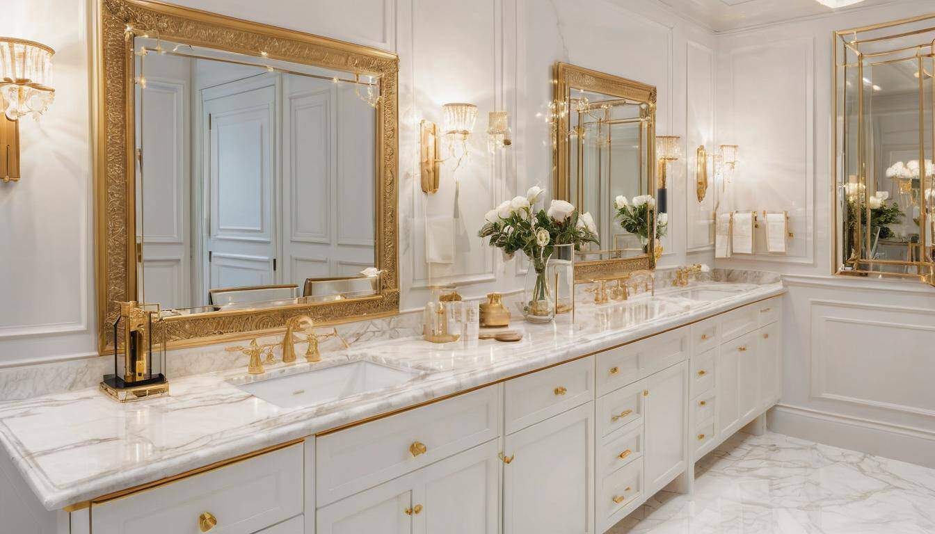 beautiful white bathrooms