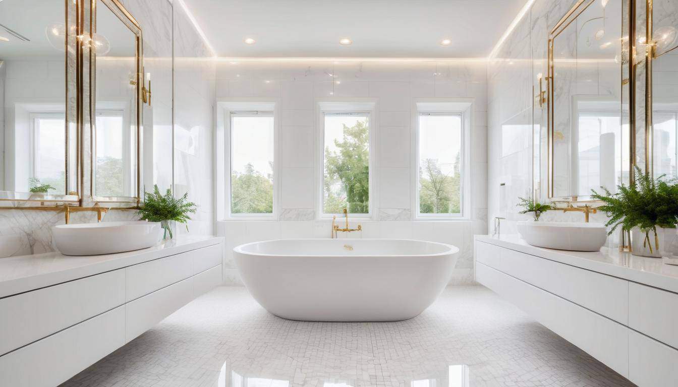beautiful white bathrooms