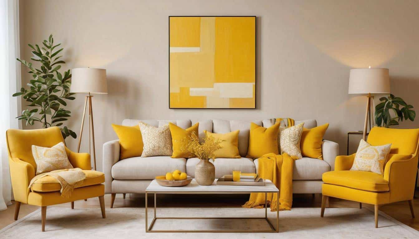 Beautiful yellow living rooms