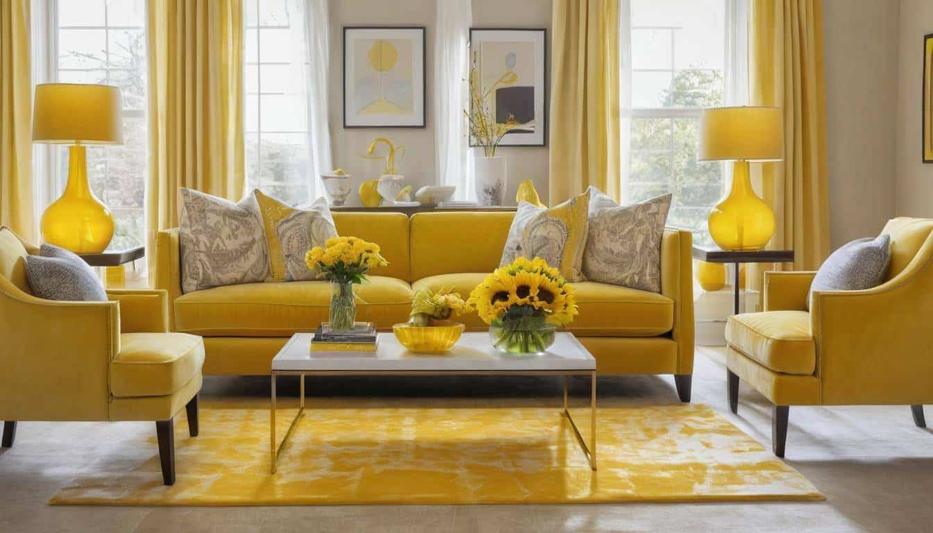 Beautiful yellow living rooms