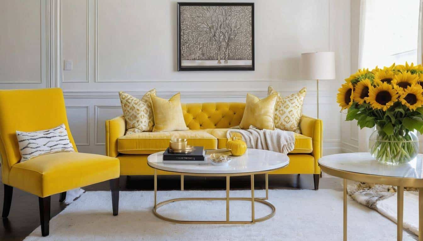 Beautiful yellow living rooms