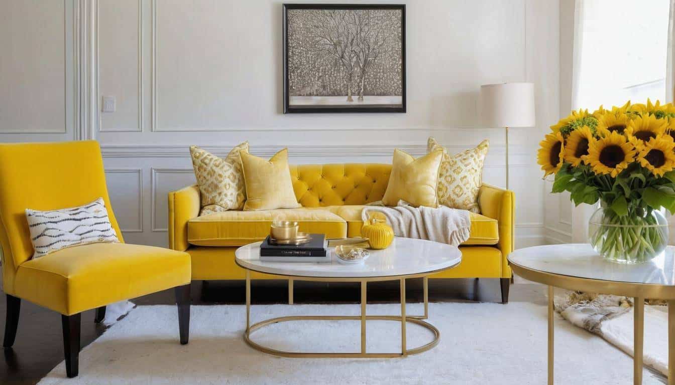 Beautiful yellow living rooms