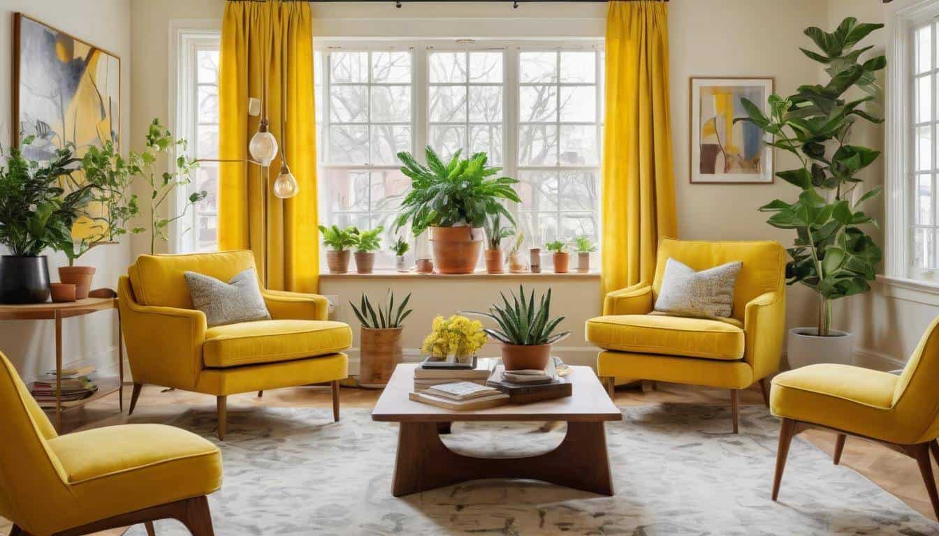 Beautiful yellow living rooms