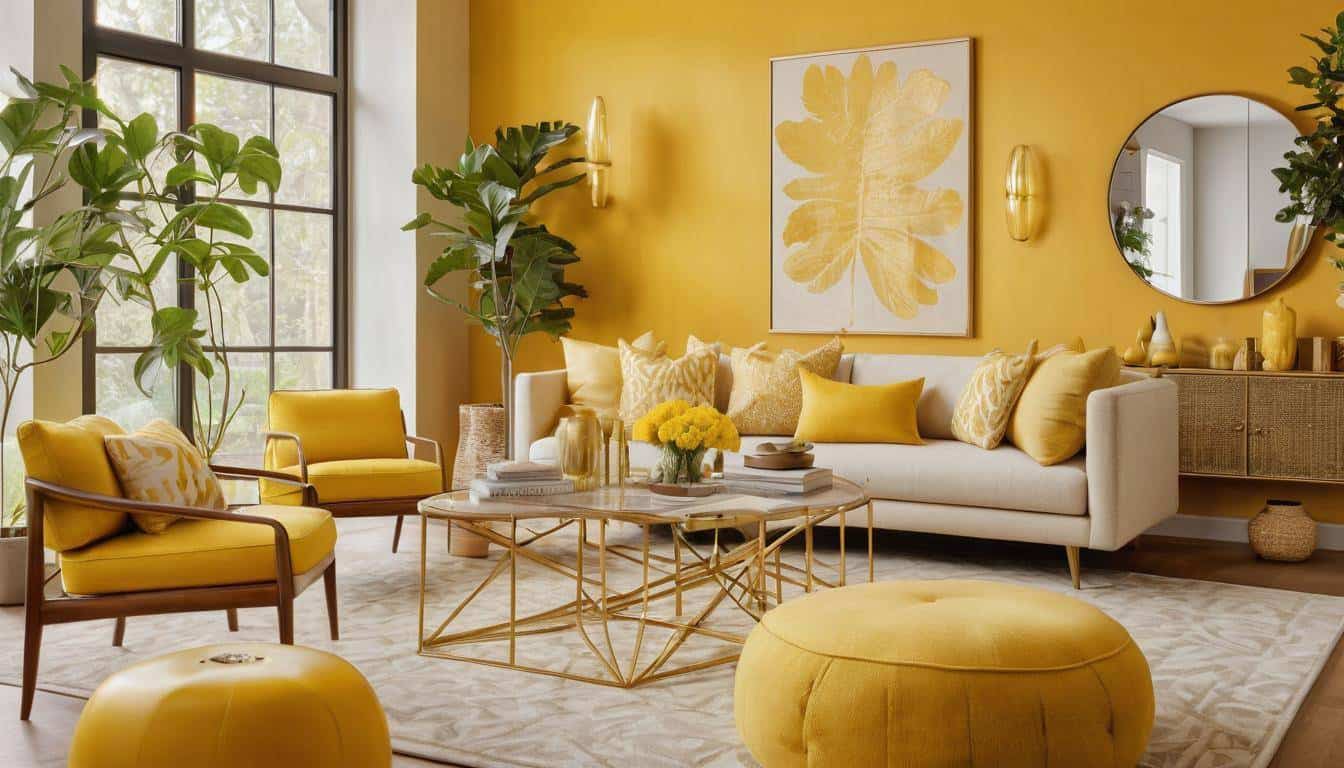Beautiful yellow living rooms
