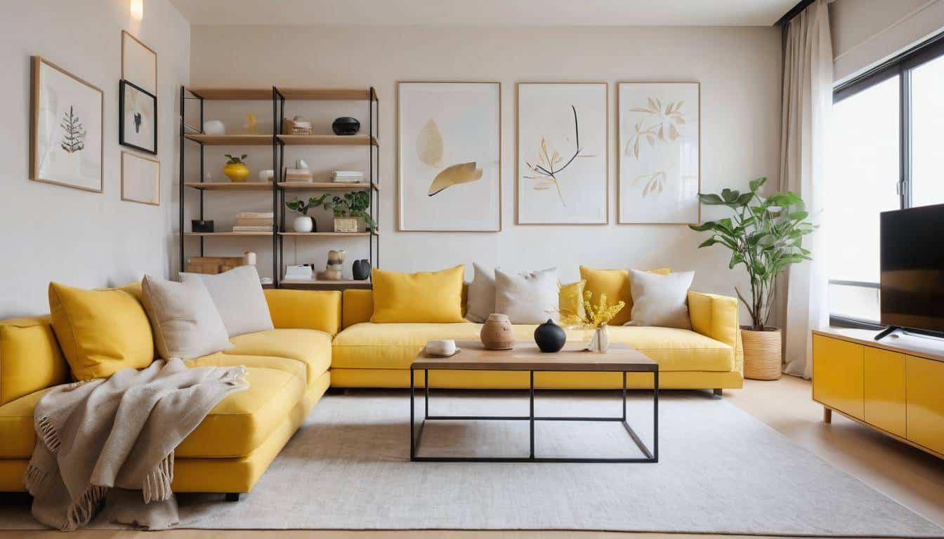 Beautiful yellow living rooms