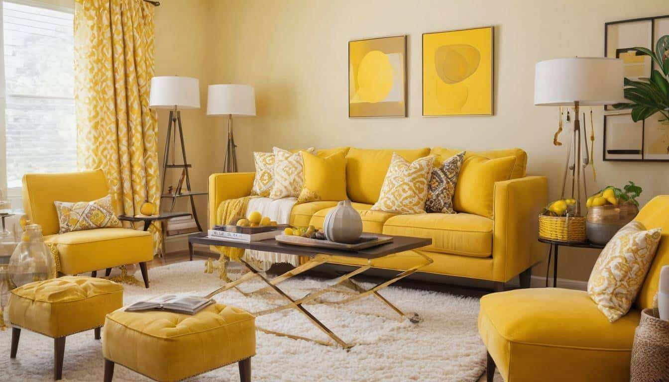 Beautiful yellow living rooms