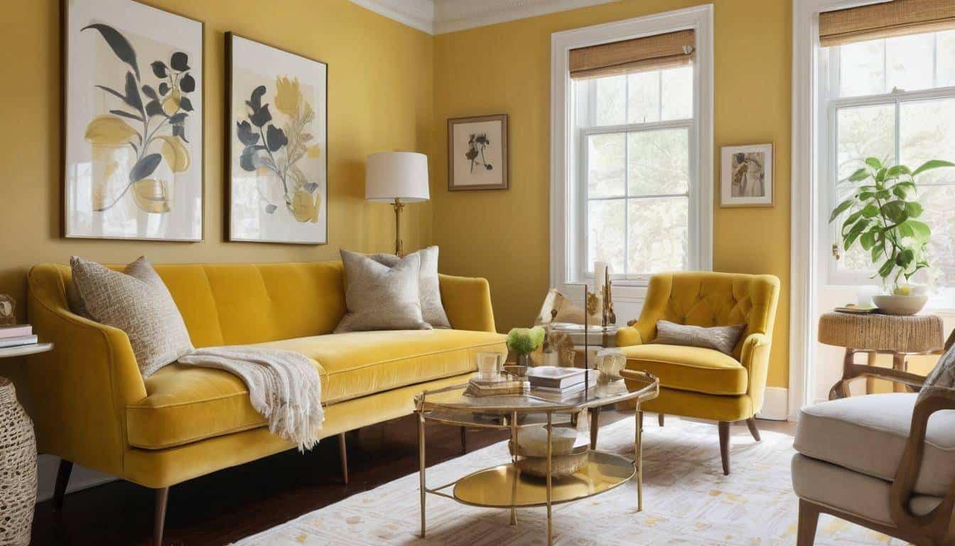 Beautiful yellow living rooms