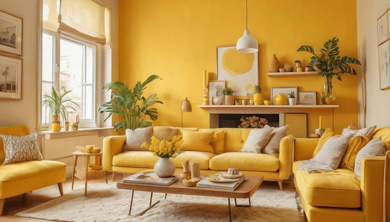 Beautiful yellow living rooms