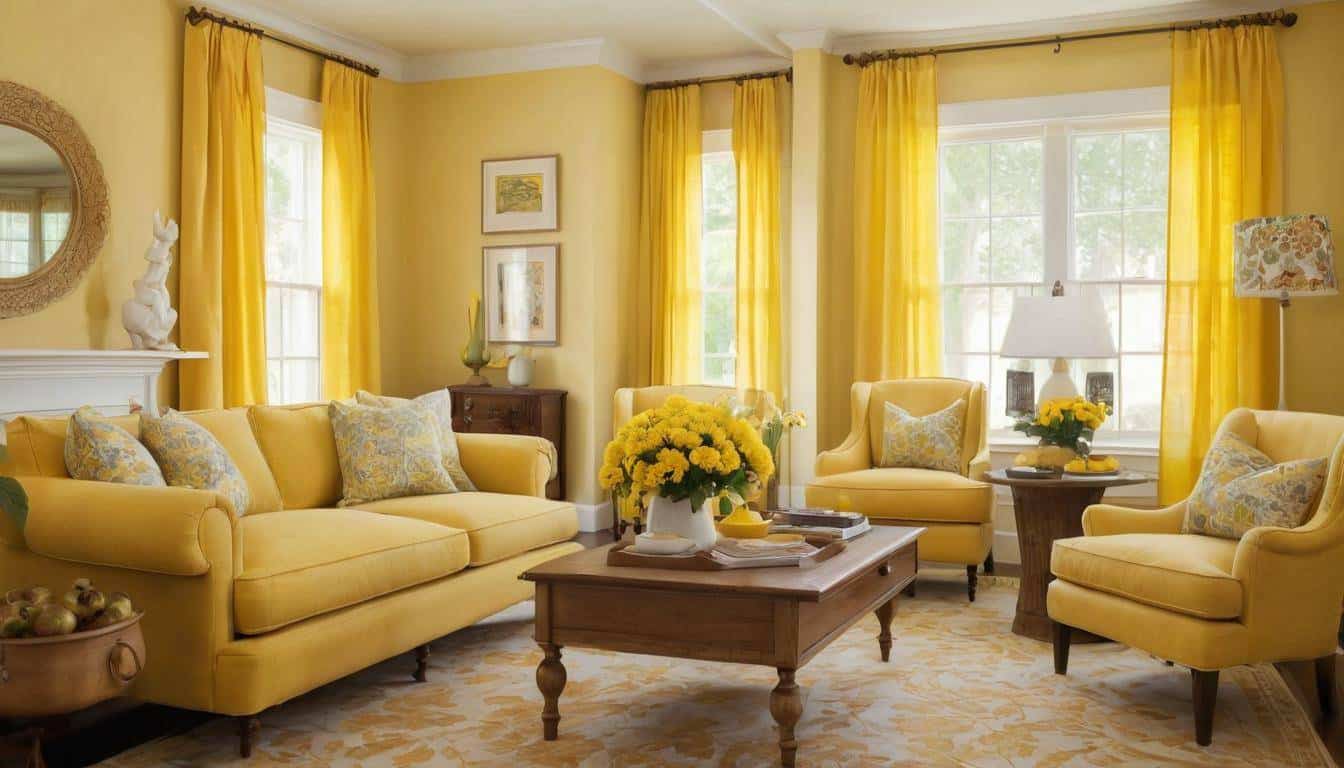 Beautiful yellow living rooms