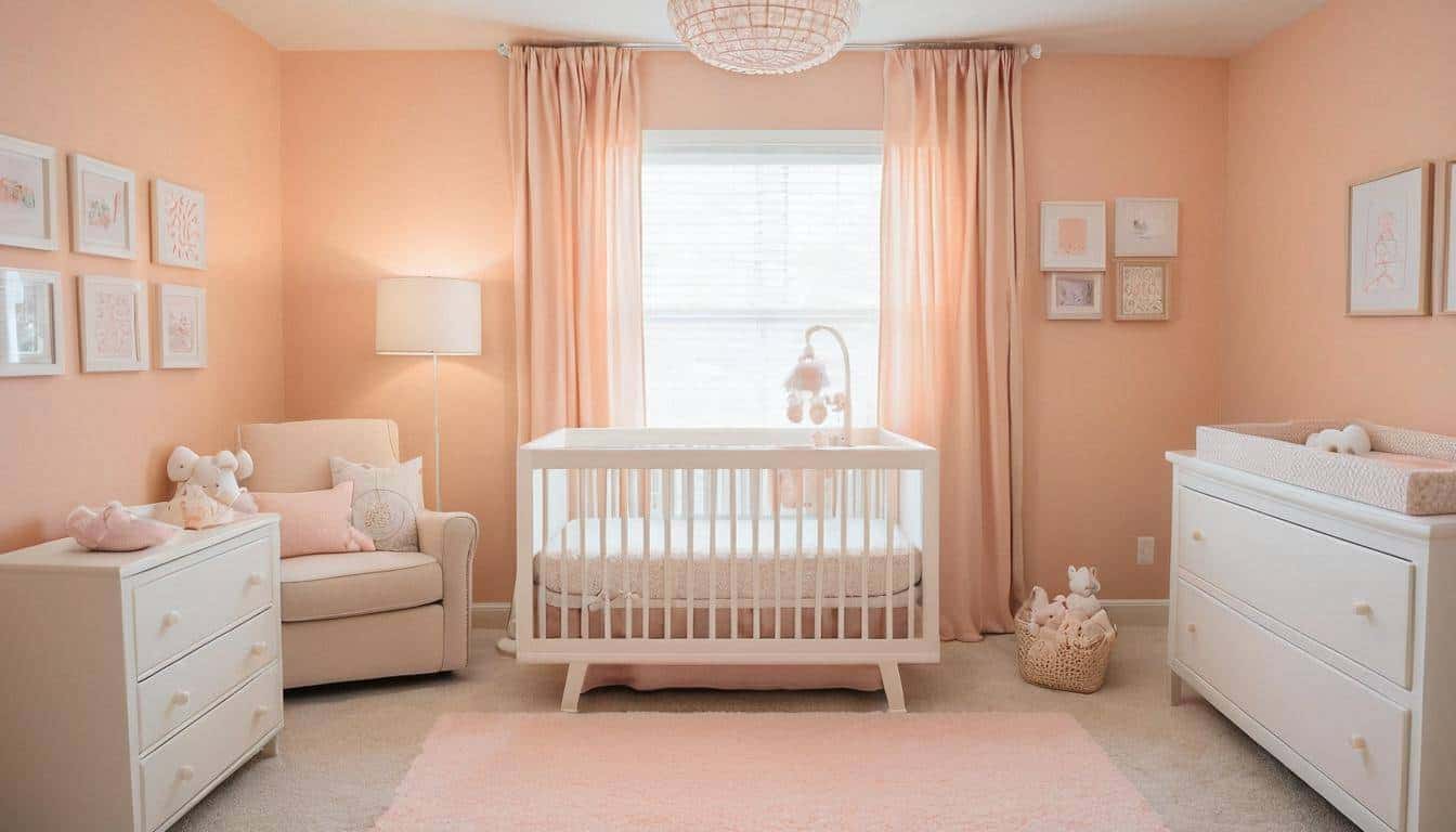 Cozy peach nursery