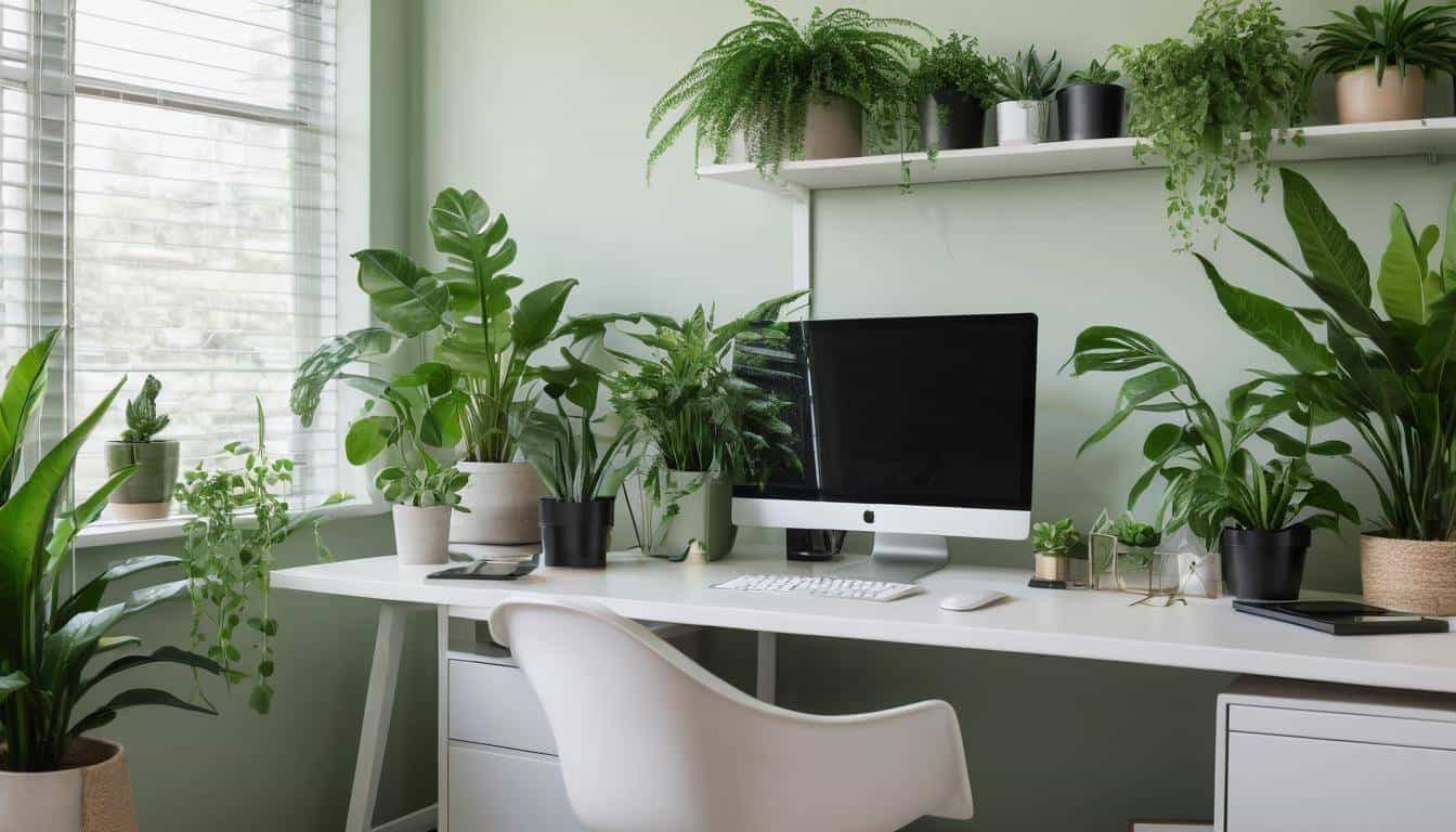 beautiful olive green home offices