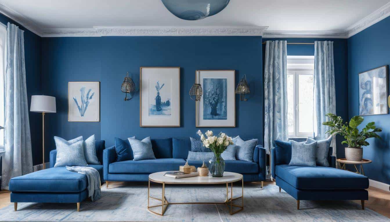 beautiful blue living rooms