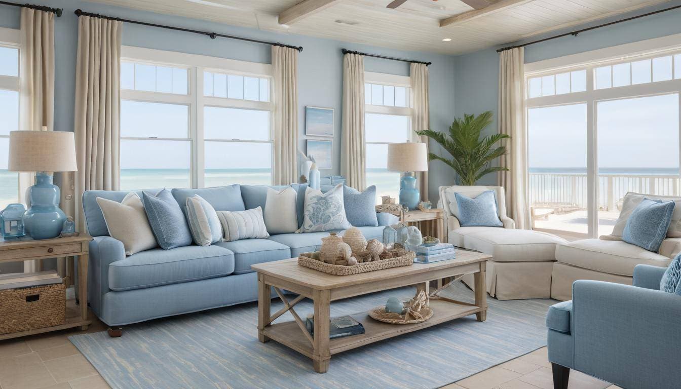 beautiful blue living rooms