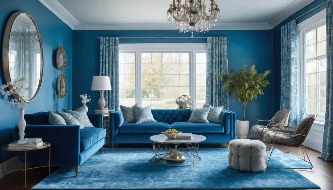 beautiful blue living rooms