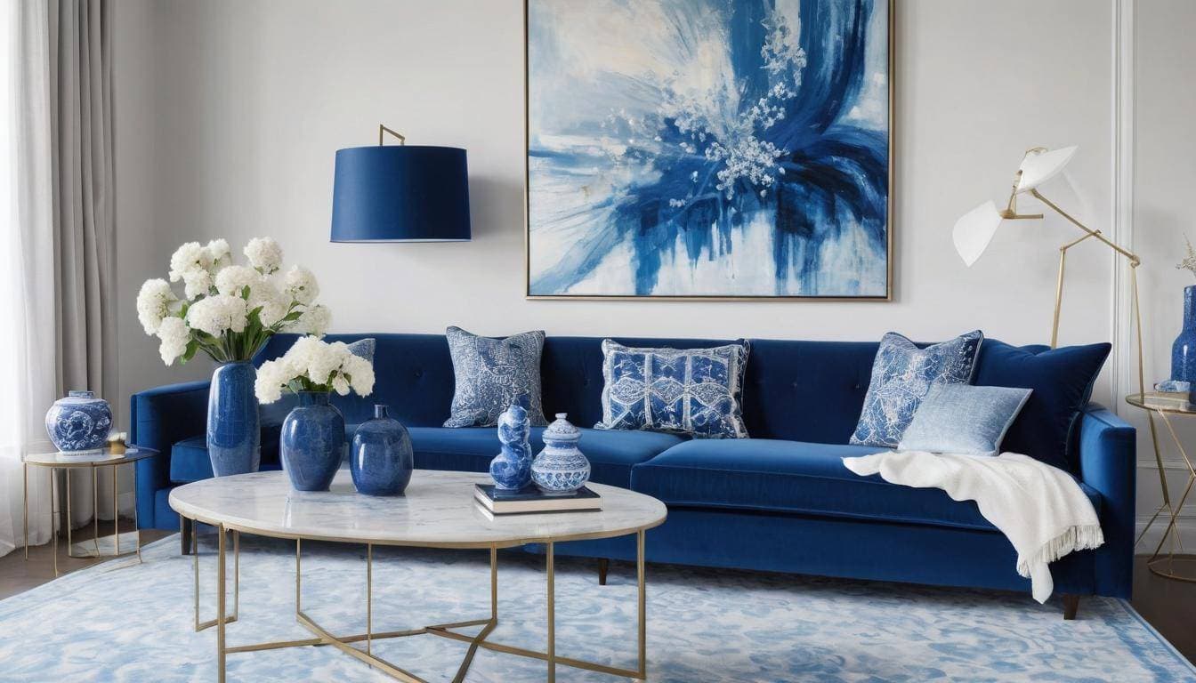 beautiful blue living rooms