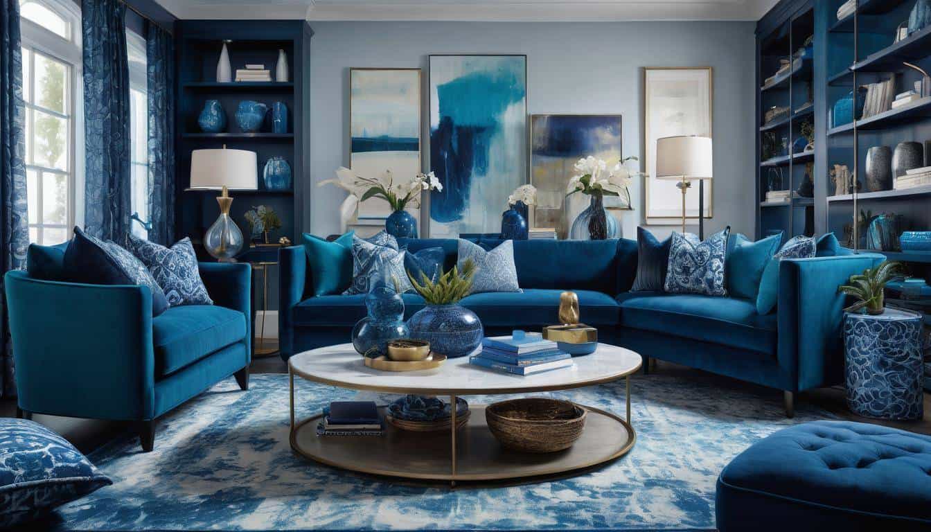 beautiful blue living rooms