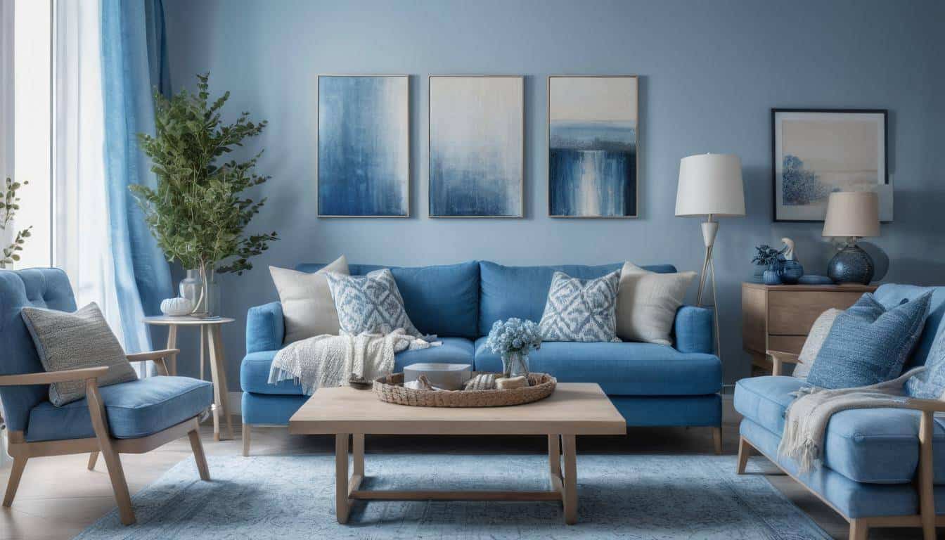 beautiful blue living rooms