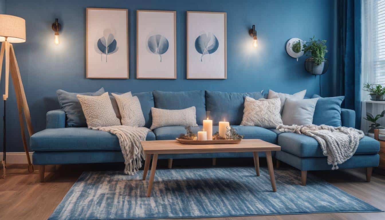 beautiful blue living rooms