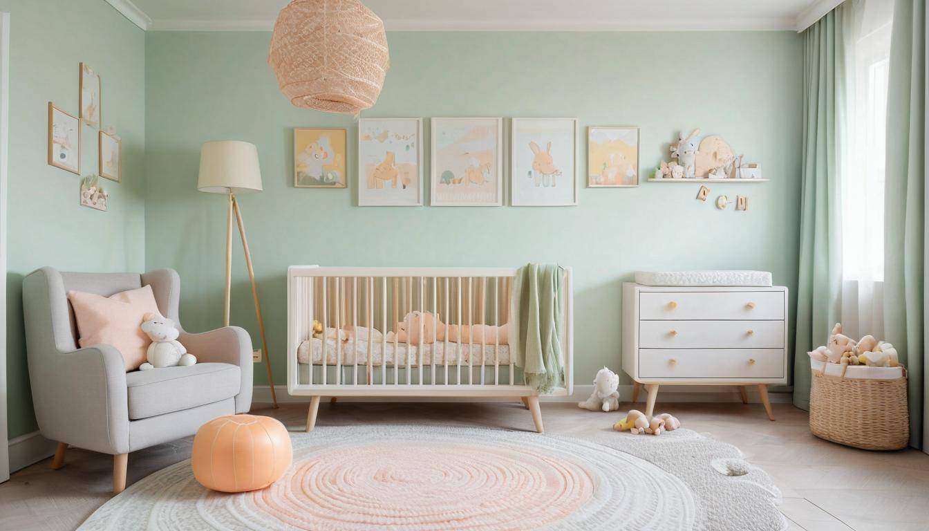 Pastel nursery room decor