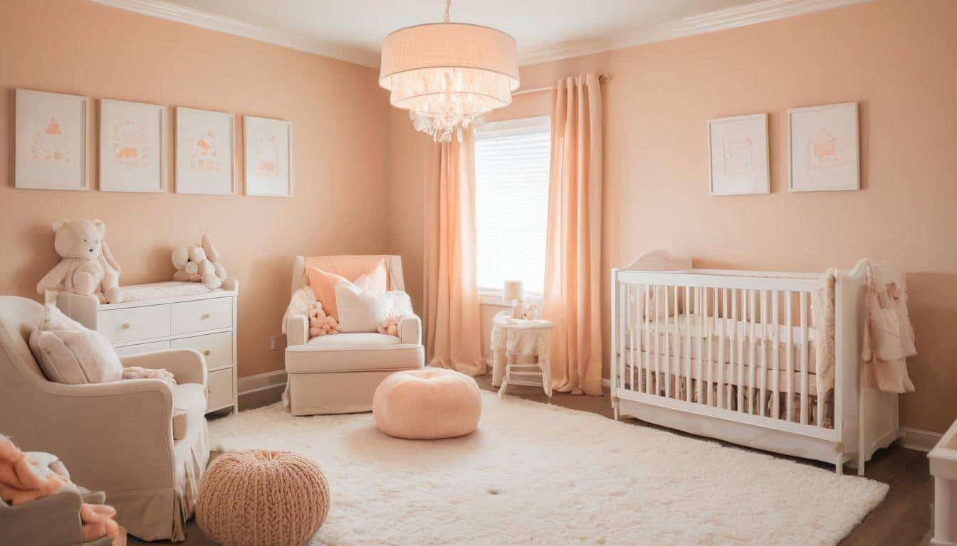 Peachy cozy nursery