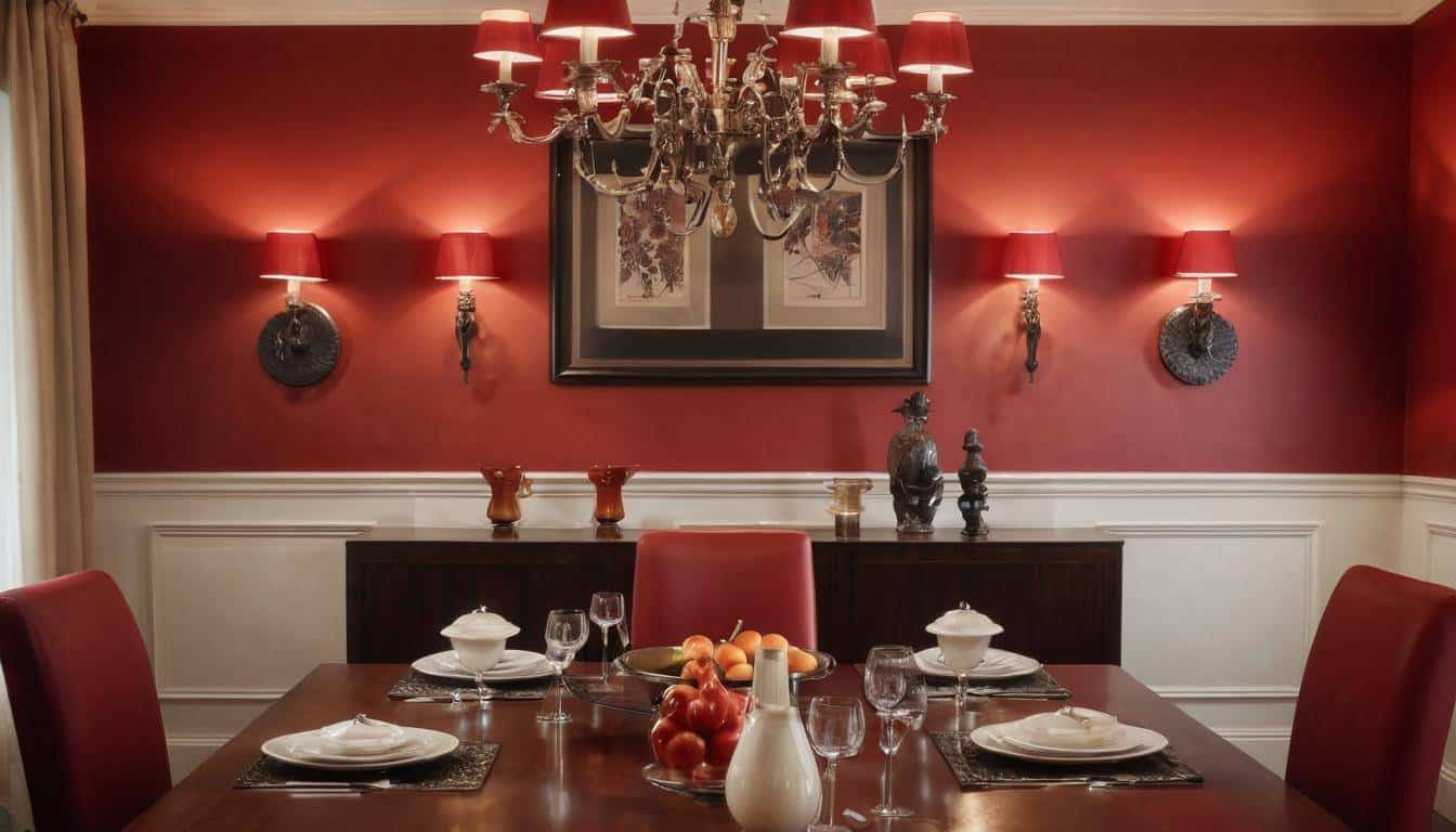 beautiful red dining rooms