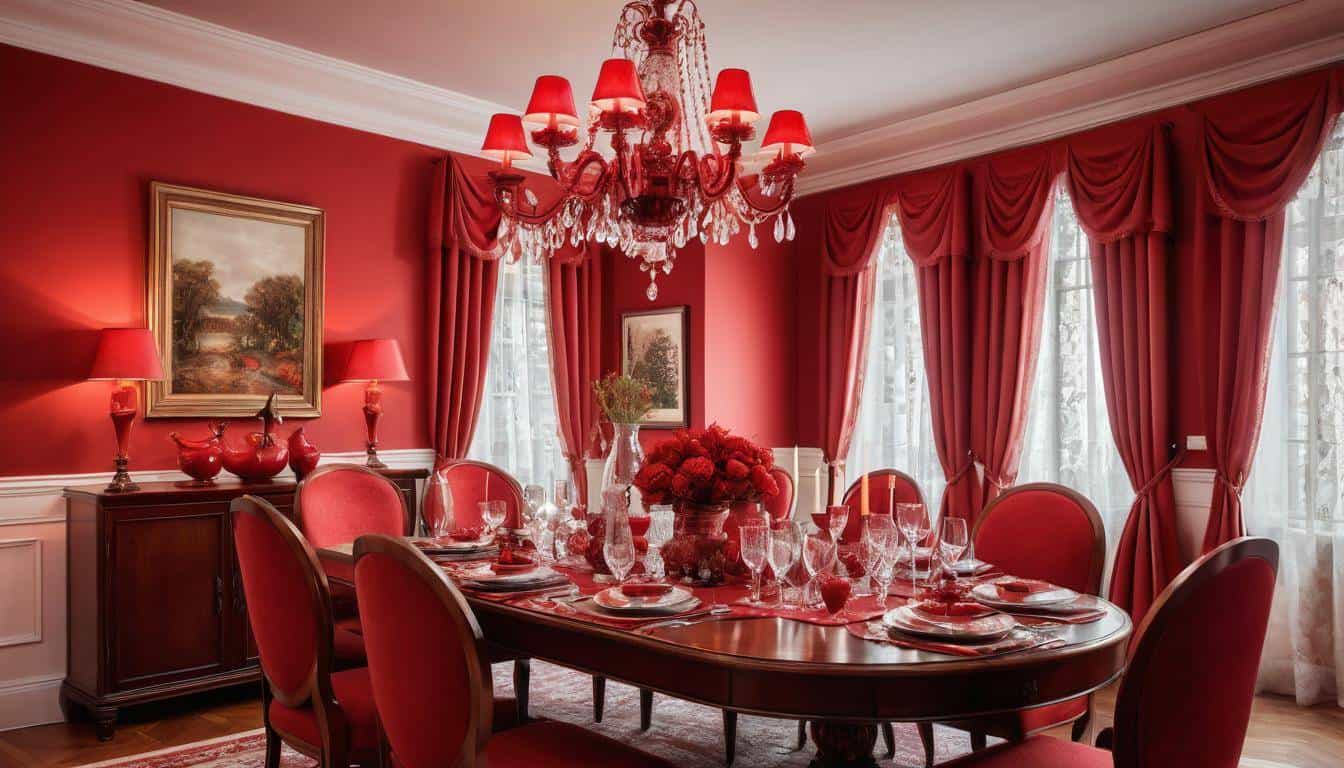 beautiful red dining rooms