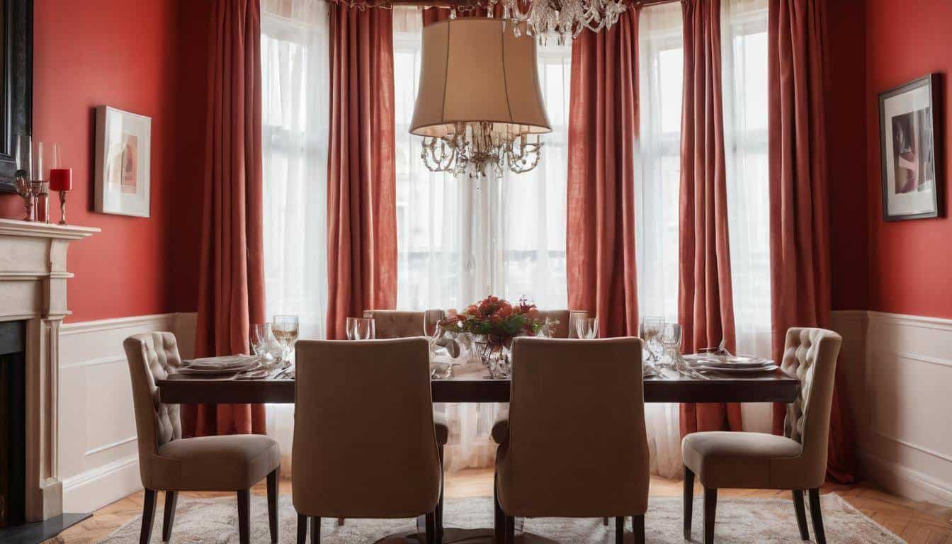 beautiful red dining rooms