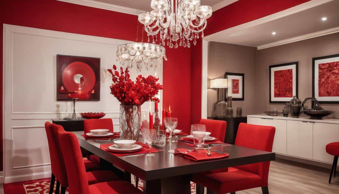 beautiful red dining rooms