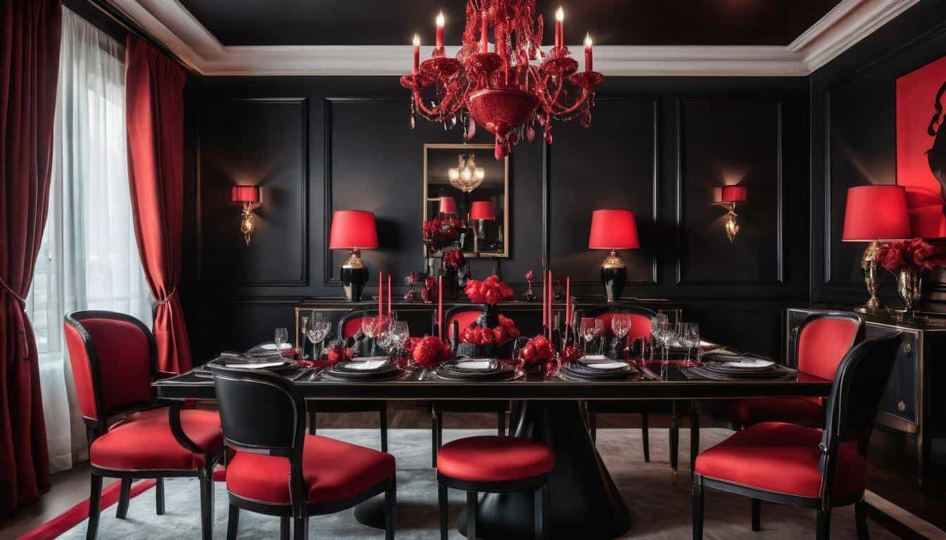 beautiful red dining rooms