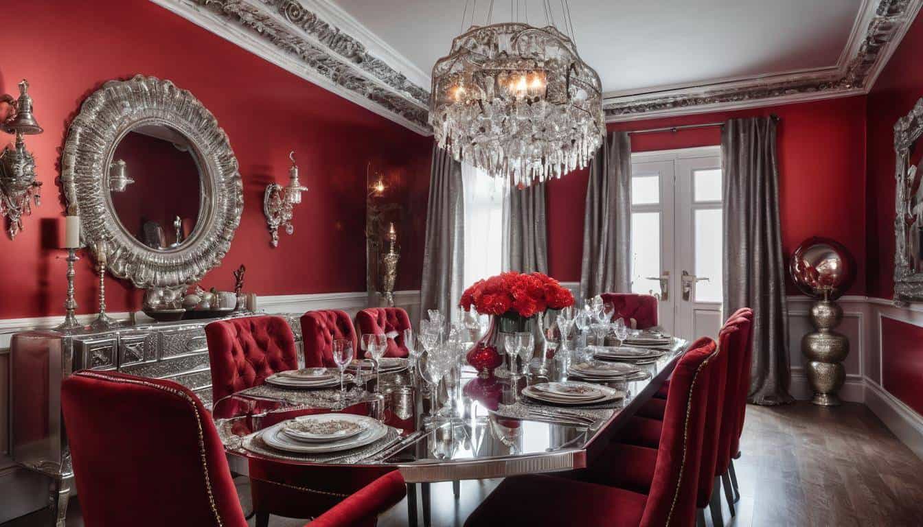 beautiful red dining rooms