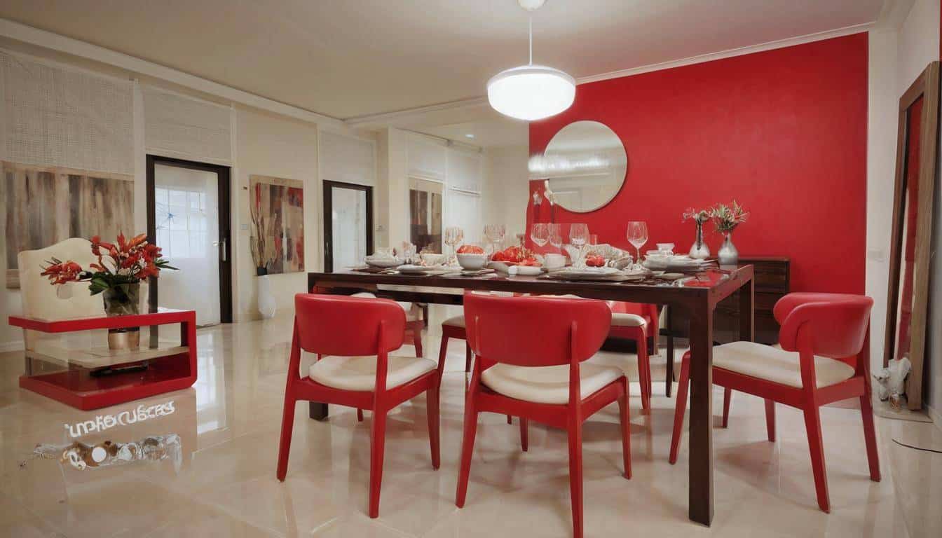 beautiful red dining rooms